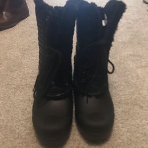 Hunter Lace Up Rain/Snow Boots with Sterling